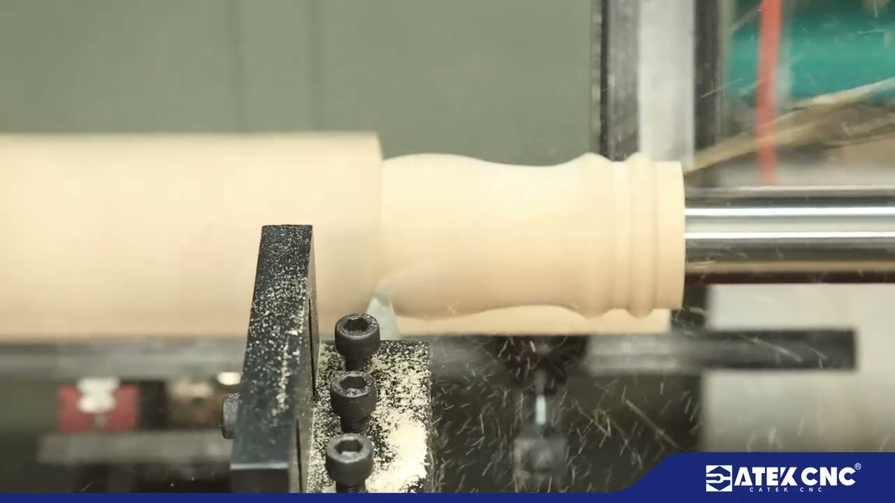Fully Automatic 4-in-1 CNC Wood Turning Machine with Safety Enclosure Fully Automatic 4-in-1 CNC Wood Turning Machine with Safety Enclosure