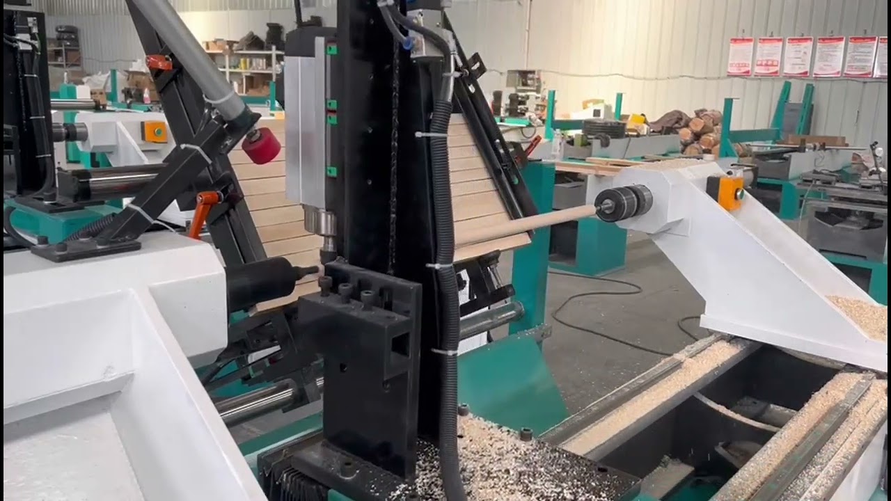Special Lathe for Milling Pool Cues with Automatic Loading and Unloading Special Lathe for Milling Pool Cues with Automatic Loading and Unloading