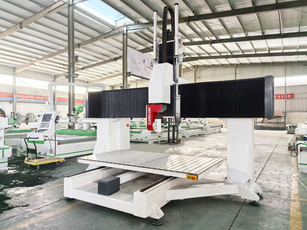 Bridge-Type Five-Axis CNC Router with Movable Tabletop Bridge-Type Five-Axis CNC Router with Movable Tabletop