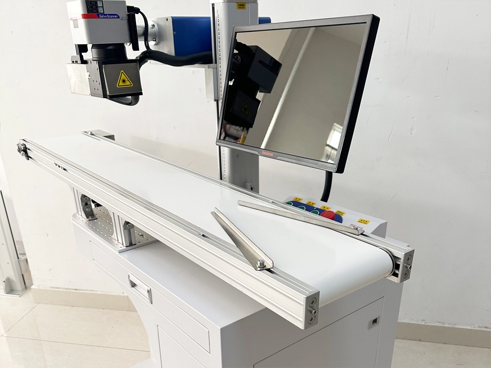 UV Laser Marking Machine with CCD Vision System and Conveyor Belt UV Laser Marking Machine with CCD Vision System and Conveyor Belt