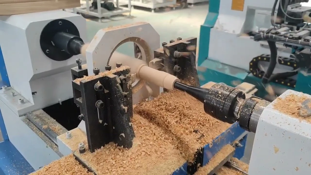 Cheap Basic Double-Knife CNC Lathe for Wood Turning