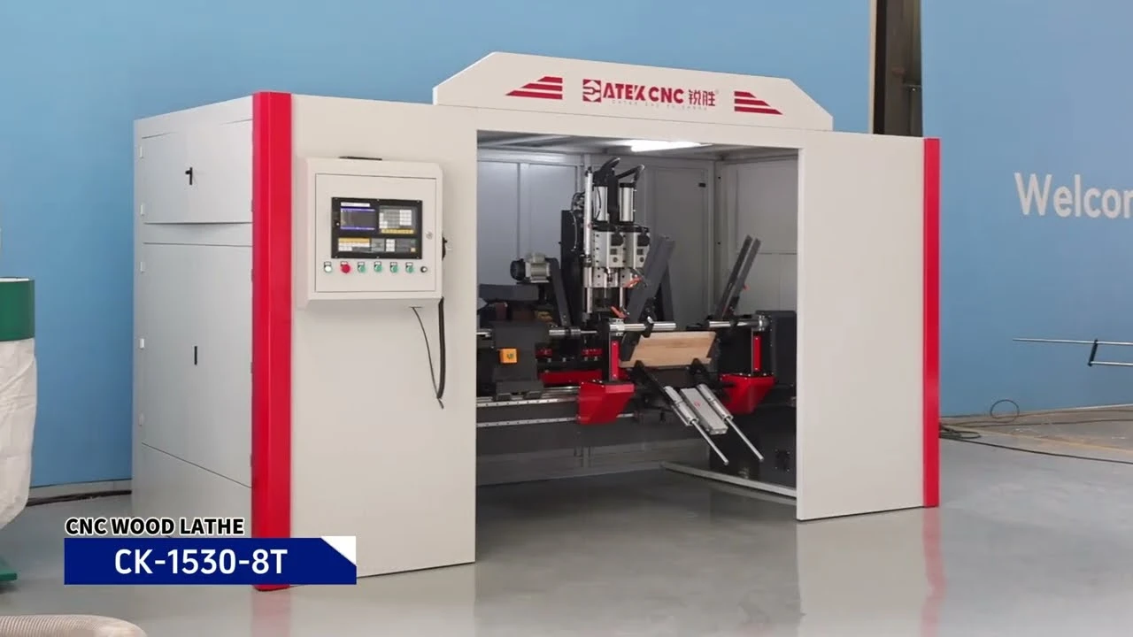 Fully Automatic 9-in-1 CNC Wood Lathe With Safety Enclosure Fully Automatic 9-in-1 CNC Wood Lathe With Safety Enclosure