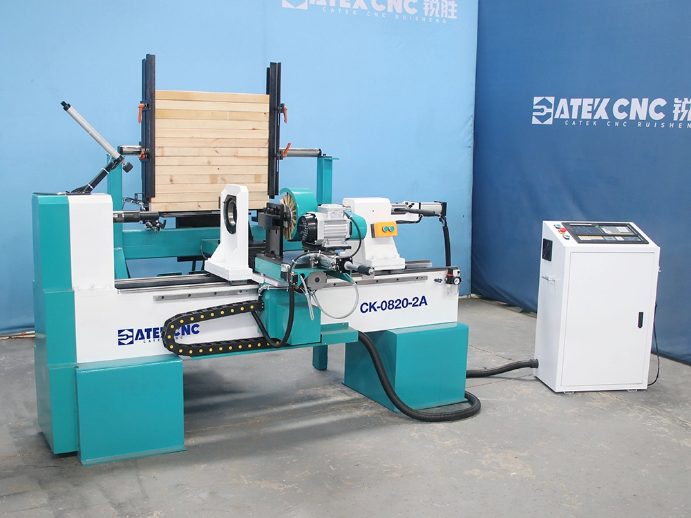 Compact Dual-Tool CNC Wood Lathe with Automatic Feeding Compact Dual-Tool CNC Wood Lathe with Automatic Feeding