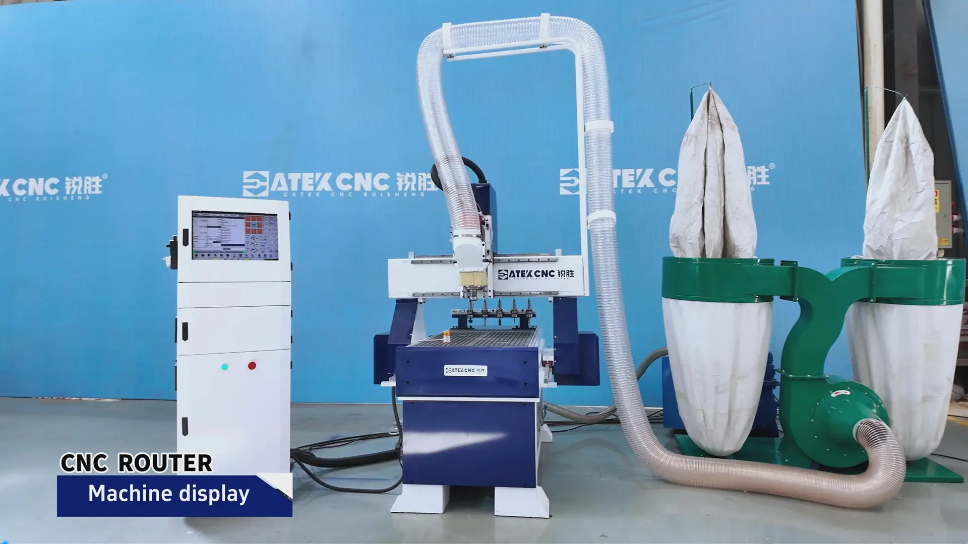 Small Linear ATC CNC Router With Vacuum Adsorption