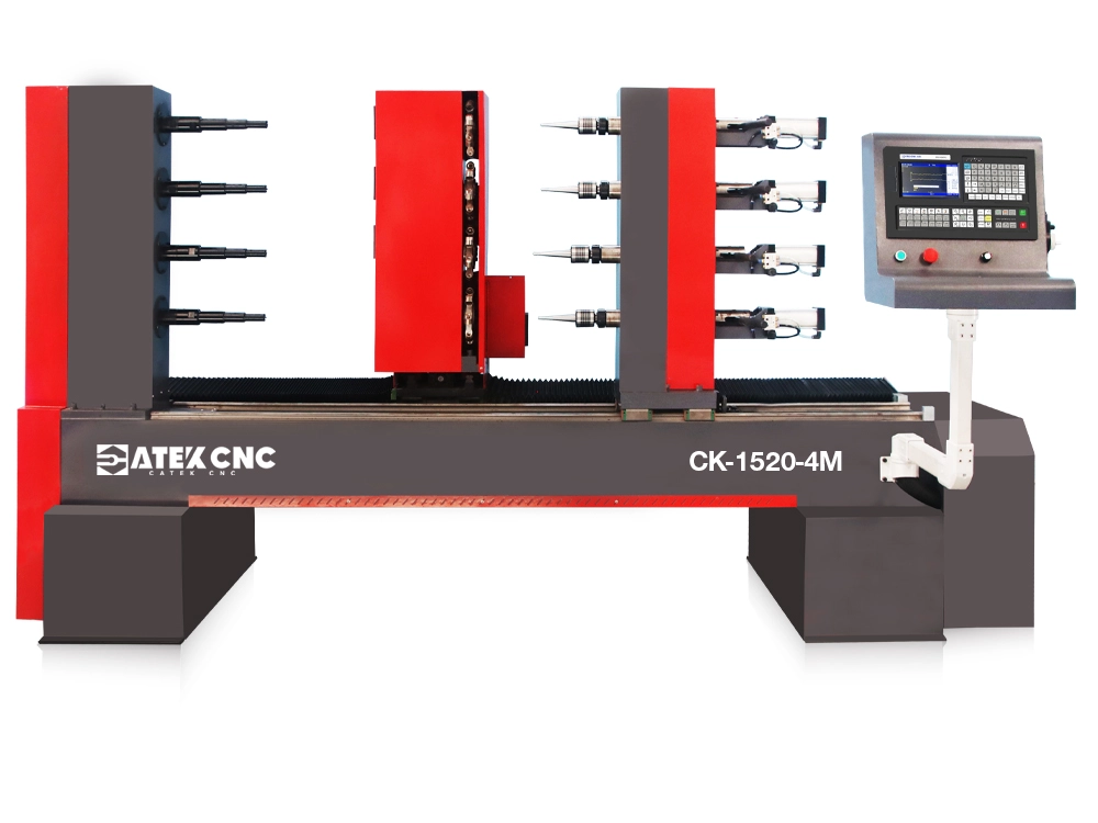 2025 High-Efficiency 4-Station CNC Wood Copying Lathe