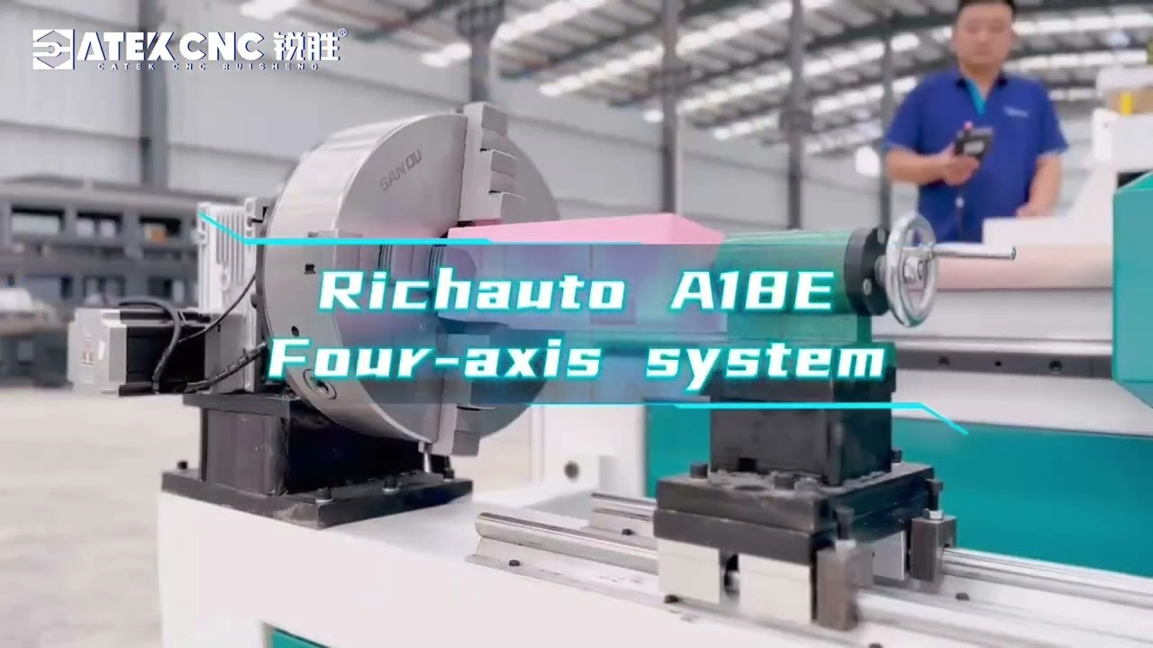 4x8 CNC Wood Router Machine with Rotary 4th Axis 4x8 CNC Wood Router Machine with Rotary 4th Axis